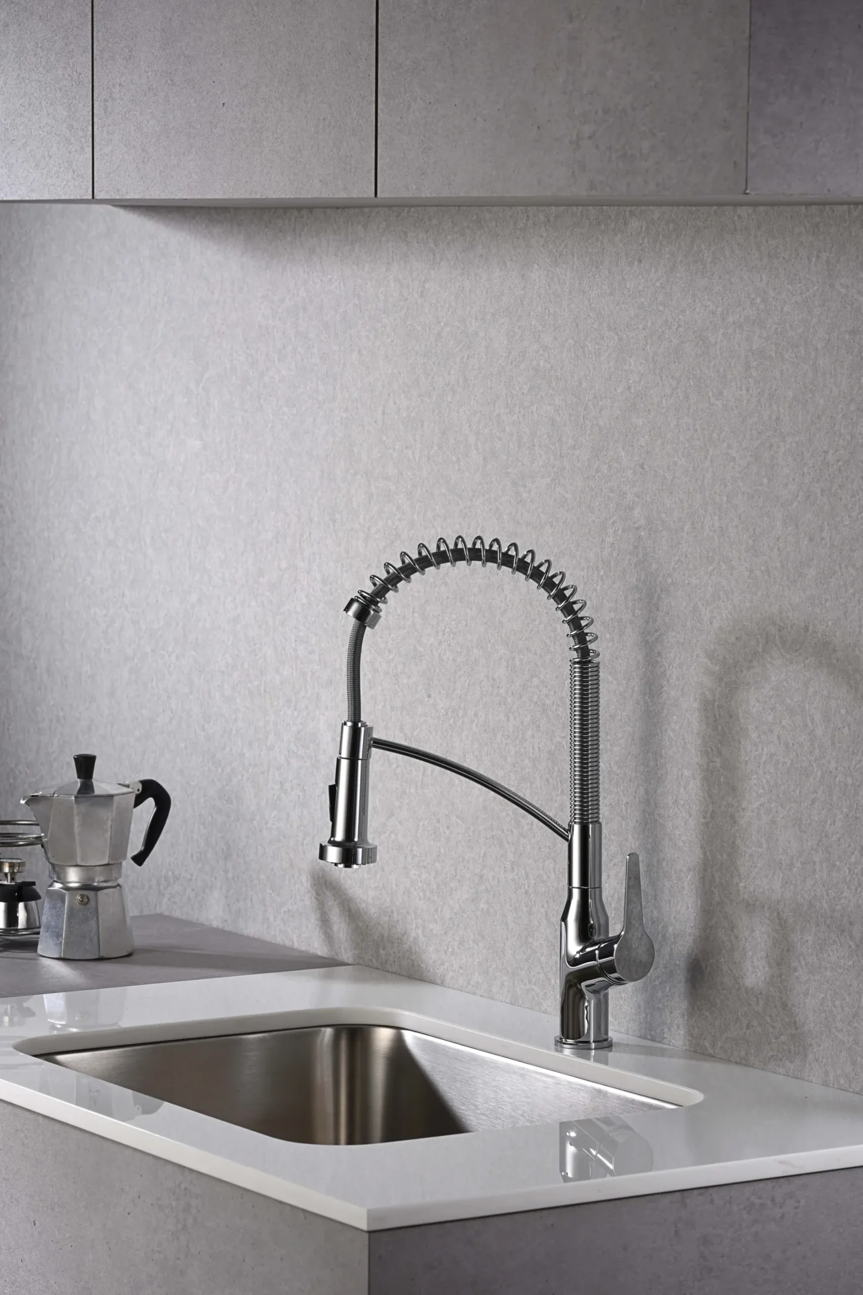 Karran Scottsdale Single Lever Handle Lead-free Brass ADA Kitchen Faucet, Pull Down, Chrome, KKF210C