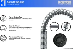 Karran Scottsdale Single Lever Handle Lead-free Brass ADA Kitchen Faucet, Pull Down, Chrome, KKF210C