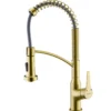 Karran Scottsdale Single Lever Handle Lead-free Brass ADA Kitchen Faucet, Pull Down, Brushed Gold, KKF210BG