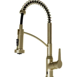 Karran Scottsdale Touchless Pull-Down Kitchen Faucet, Spot-Free Brushed Gold, Brass, KKF215SFBG