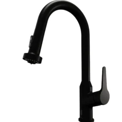Karran Scottsdale Touchless Pull-Down Kitchen Faucet, Matte Black, Brass, KKF255MB