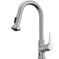 Karran Scottsdale Touchless Pull-Down Kitchen Faucet, Spot Free Stainless Steel, Brass, KKF255SFSS