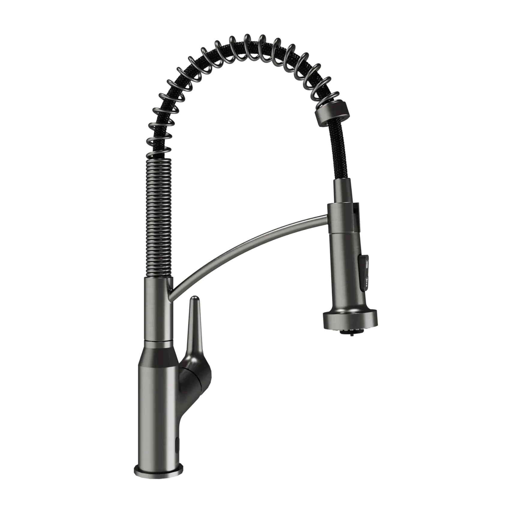 Karran Scottsdale Touchless Pull-Down Kitchen Faucet, Spot-Free Gunmetal Grey, Brass, KKF215SFGG