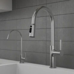 Karran Stalbridge 1.8 GPM Single Lever Lead-free Brass ADA Kitchen Faucet, Pull-Down, Spot Free Stainless Steel, KKF720SFSS