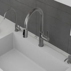 Karran Stalbridge 1.8 GPM Single Lever Lead-free Brass ADA Kitchen Faucet, Pull-Down, Spot Free Stainless Steel, KKF720SFSS