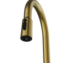 Karran Stalbridge 1.8 GPM Single Lever Lead-free Brass ADA Kitchen Faucet, Pull-Down, Spot-Free Brushed Gold, KKF720SFBG