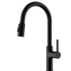 Karran Stalbridge 1.8 GPM Single Lever Lead-free Brass ADA Kitchen Faucet, Pull-Down, Matte Black, KKF720MB