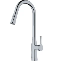 Karran Standerton 1.8 GPM Single Lever Handle Lead-free Brass ADA Kitchen Faucet, Pull-Down Kitchen, Chrome, KKF140C