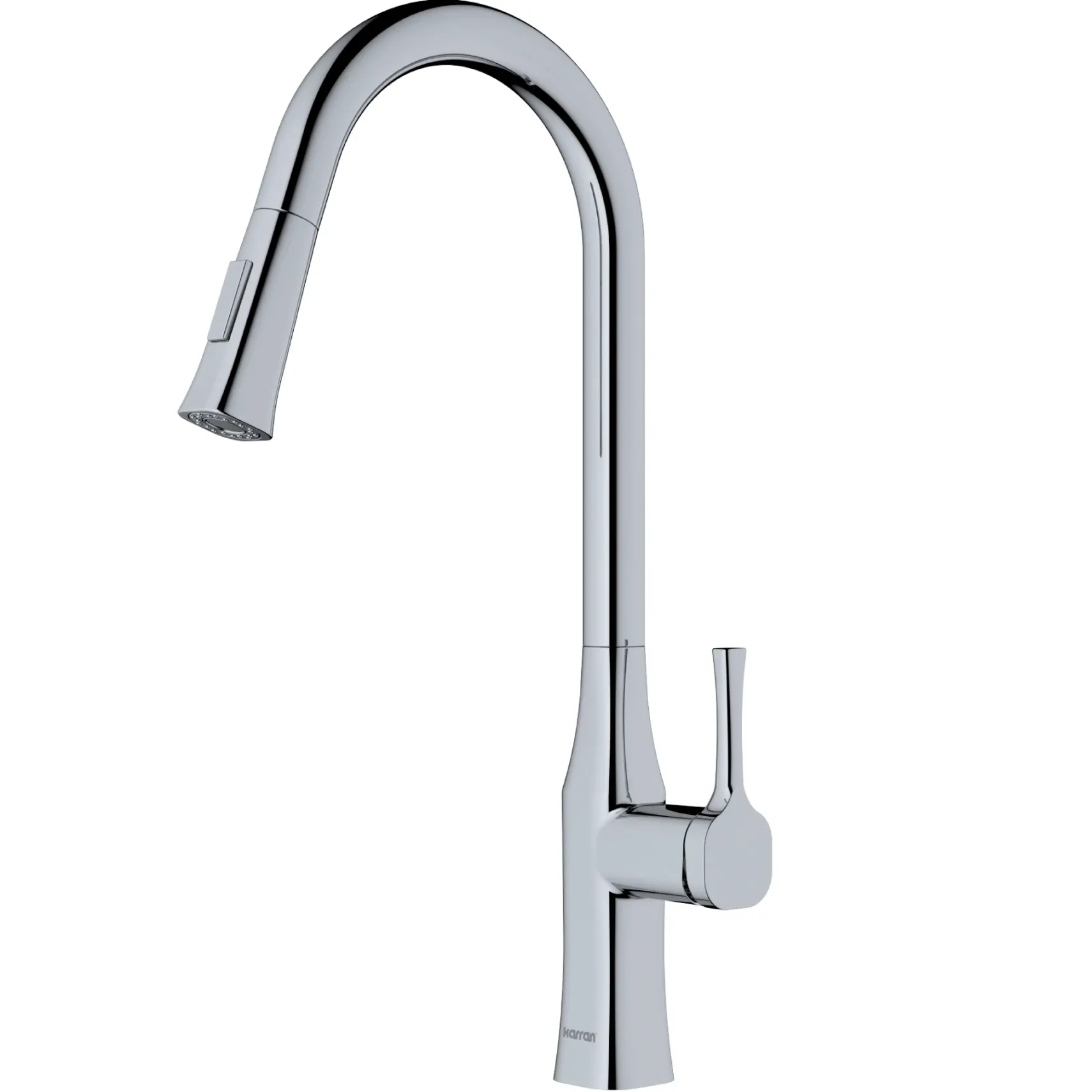 Karran Standerton 1.8 GPM Single Lever Handle Lead-free Brass ADA Kitchen Faucet, Pull-Down Kitchen, Chrome, KKF140C