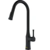 Karran Standerton 1.8 GPM Single Lever Handle Lead-free Brass ADA Kitchen Faucet, Pull-Down Kitchen, Matte Black, KKF140MB