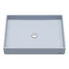 Karran Sternhagen 17.75" x 23.625" Rectangular Vessel Quartz Composite ADA Bathroom Sink, Ice Blue, SQS500IB