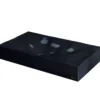 Karran Sternhagen Mirage 32.125" x 18.25" Rectangular Vessel Quartz Composite ADA Bathroom Sink, Black, SQS300BL