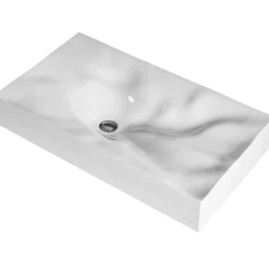 Karran Sternhagen Mirage 32.125" x 18.25" Rectangular Vessel Quartz Composite ADA Bathroom Sink, White, SQS300WH