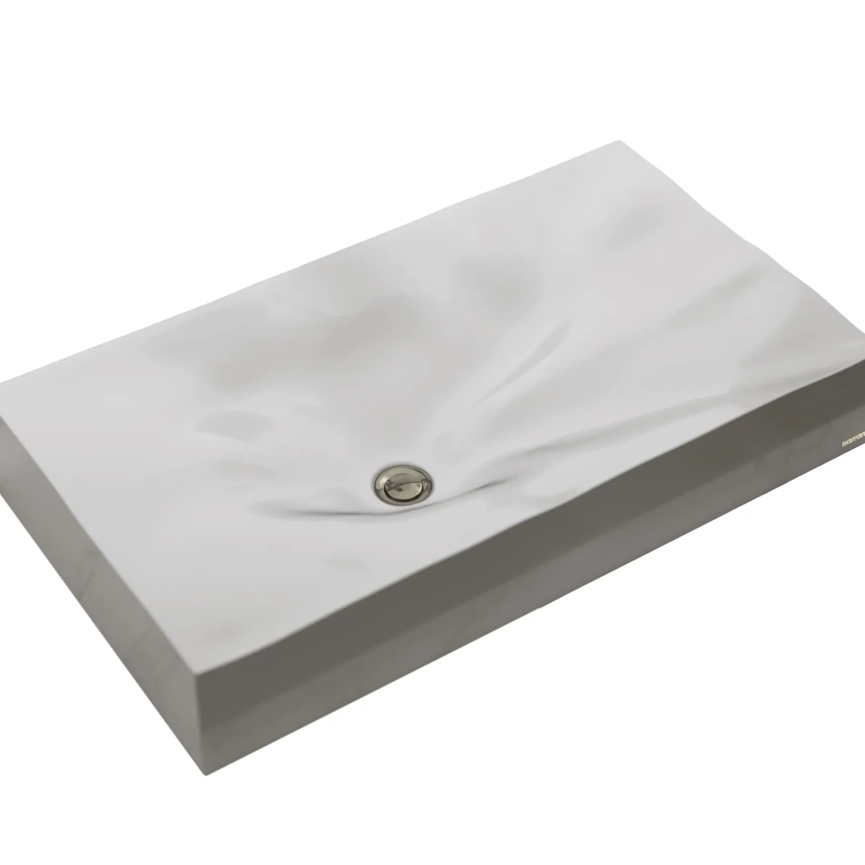 Karran Sternhagen Mirage 32.125" x 18.25" Rectangular Vessel Quartz Composite ADA Bathroom Sink, Grey, SQS300GR
