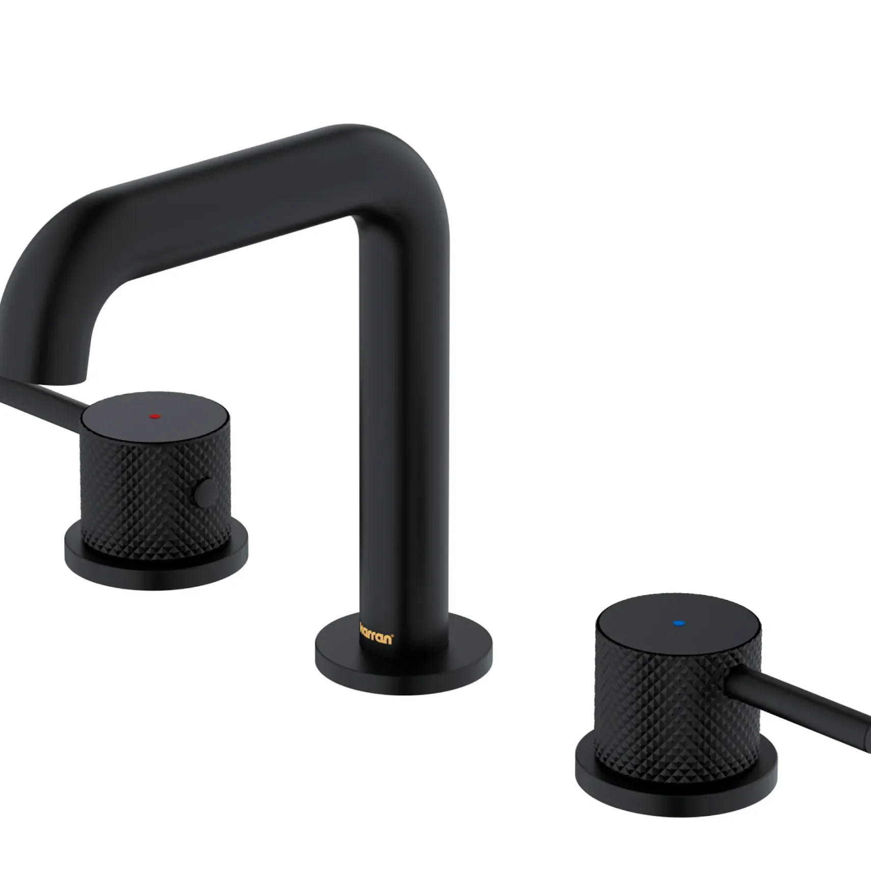 Karran Tryst 1.2 GPM Double Lever Handle Lead-free Brass ADA Bathroom Faucet, Widespread, Matte Black, KBF464MB