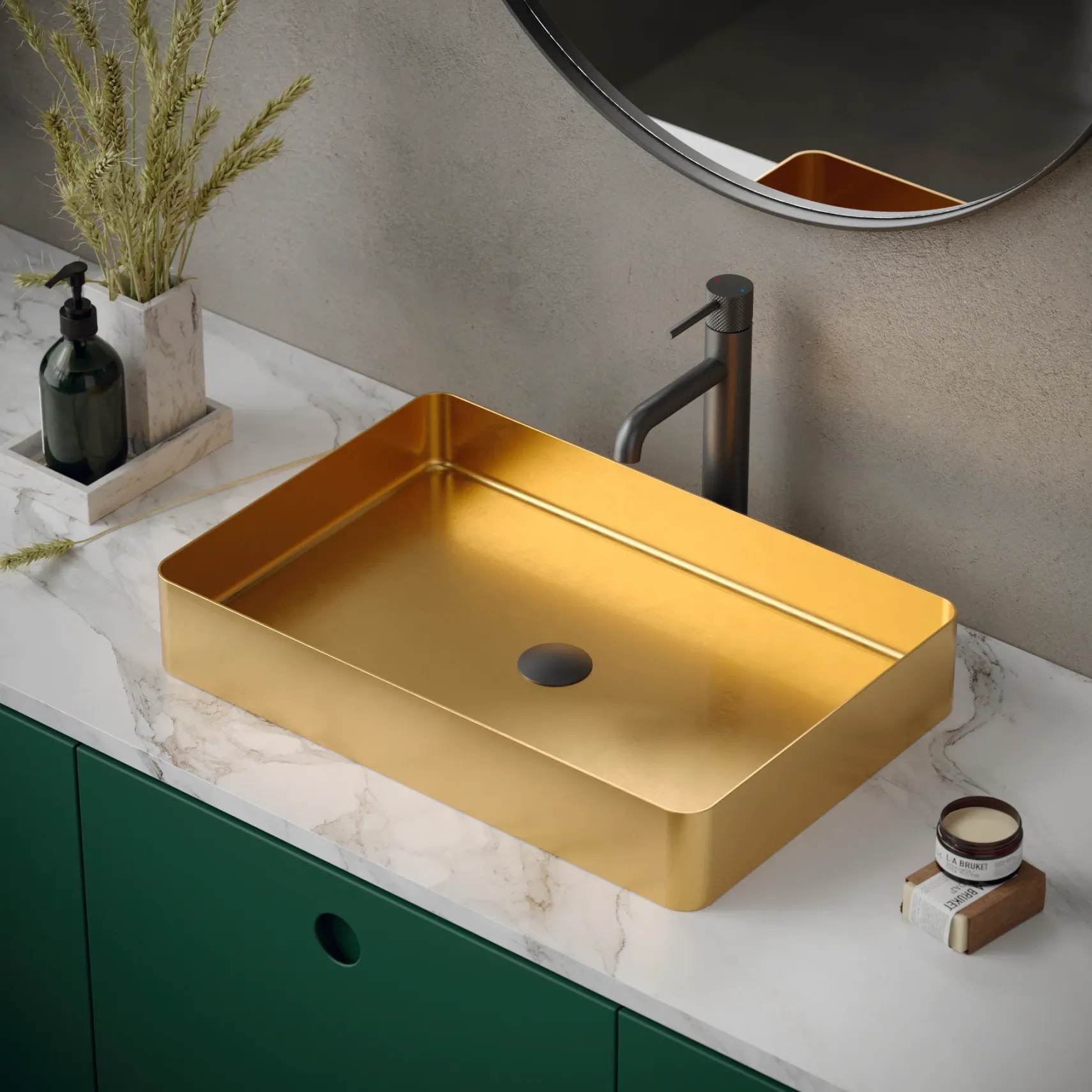 Karran Tryst 1.2 GPM Single Lever Handle Lead-free Brass ADA Bathroom Faucet, Vessel, Gunmetal Grey, KBF462GG