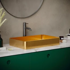 Karran Tryst 1.2 GPM Single Lever Handle Lead-free Brass ADA Bathroom Faucet, Vessel, Gunmetal Grey, KBF462GG