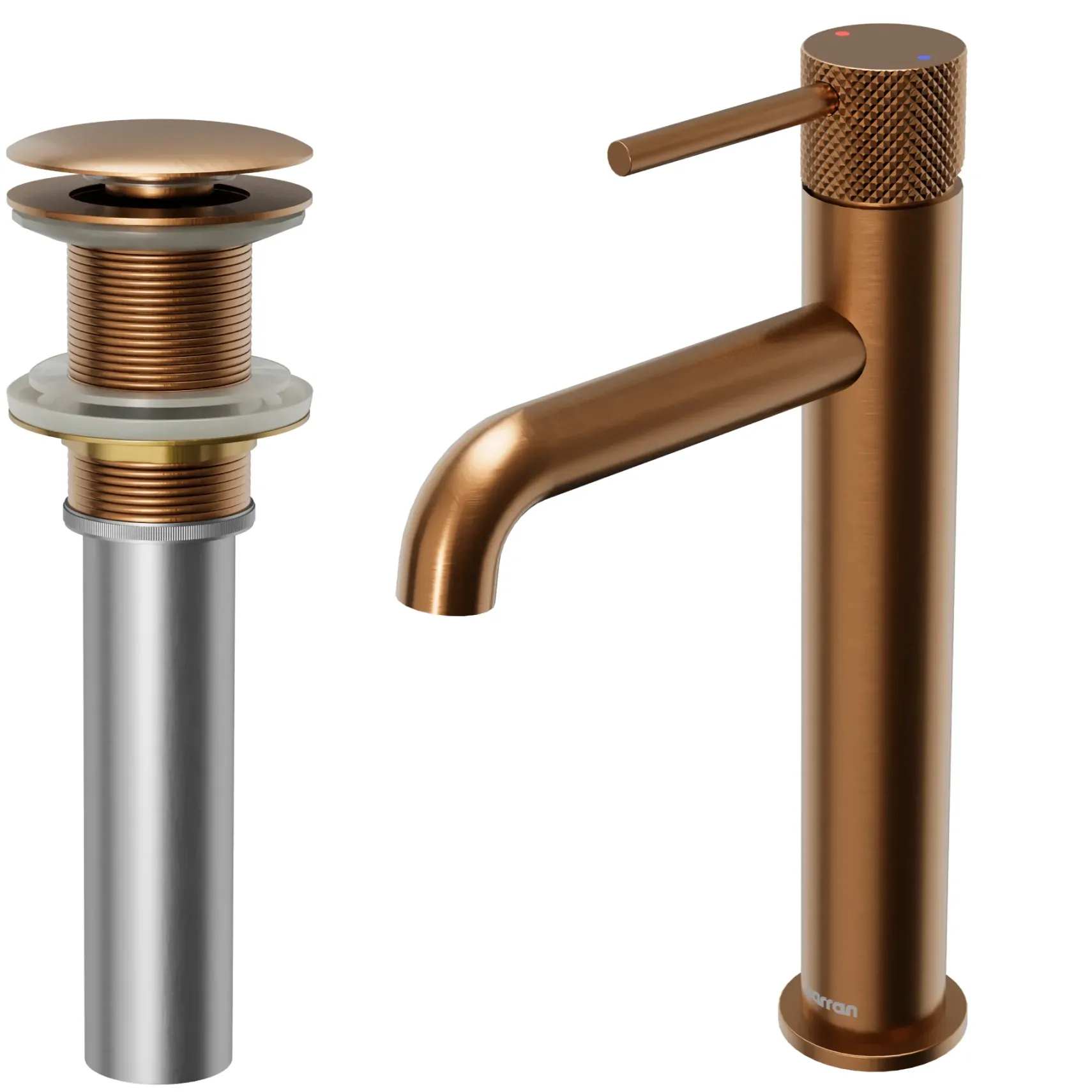 Karran Tryst 1.2 GPM Single Lever Handle Lead-free Brass ADA Bathroom Faucet, Vessel, Brushed Copper, KBF462BC