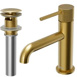 Karran Tryst 1.2 GPM Single Lever Handle Lead-free Brass ADA Bathroom Faucet, Basin, Brushed Gold, KBF460BG