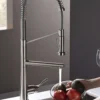 Karran Tumba Single Lever Handle Lead-free Brass ADA Kitchen Faucet, Pull Down, Stainless Steel, KKF230SS