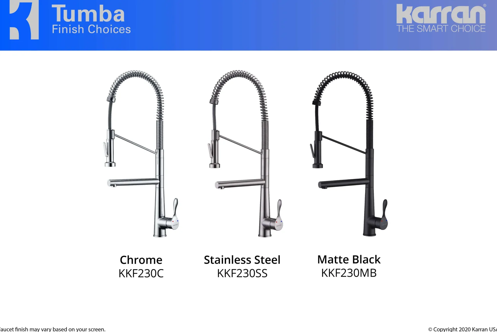 Karran Tumba Single Lever Handle Lead-free Brass ADA Kitchen Faucet, Pull Down, Stainless Steel, KKF230SS