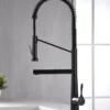 Karran Tumba Single Lever Handle Lead-free Brass ADA Kitchen Faucet, Pull Down, Matte Black, KKF230MB