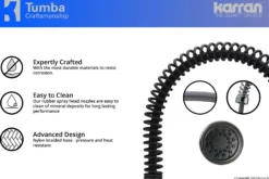 Karran Tumba Single Lever Handle Lead-free Brass ADA Kitchen Faucet, Pull Down, Matte Black, KKF230MB