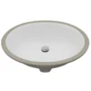 Karran Valera 15" x 18.125" Oval Undermount Vitreous China Bathroom Sink, White, VC-103-WH