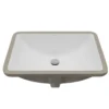 Karran Valera 13.75" x 19.75" Rectangular Undermount Vitreous China Bathroom Sink, White, VC-109-WH