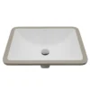 Karran Valera 15.375" x 20.5" Rectangular Undermount Vitreous China Bathroom Sink, White, VC-107-WH