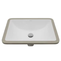 Karran Valera 15.375" x 20.5" Rectangular Undermount Vitreous China Bathroom Sink, White, VC-107-WH