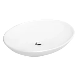 Karran Valera 27" x 163/4" x 31/4" Oval Vessel Vitreous China ADA Bathroom Sink, White, VC-303-WH