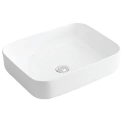 Karran Valera 20" x 15.875" x 4.5" Rectangular Vessel Vitreous China ADA Bathroom Sink, White, VC-505-WH