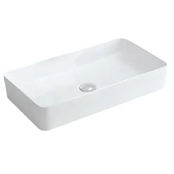 Karran Valera 24.25" x 14" x 3.5" Rectangular Vessel Vitreous China ADA Bathroom Sink, White, VC-506-WH