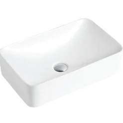 Karran Valera 19" x 11.5" x 3.75" Rectangular Vessel Vitreous China ADA Bathroom Sink, White, VC-507-WH
