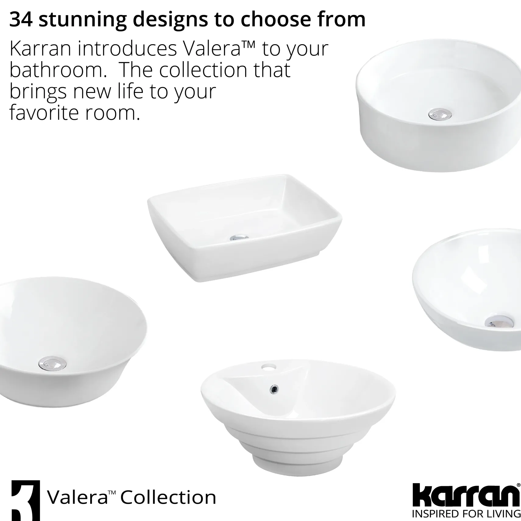 Karran Valera 18.25" x 13.125" x 4" Rectangular Vessel Vitreous China ADA Bathroom Sink, White, VC-512-WH