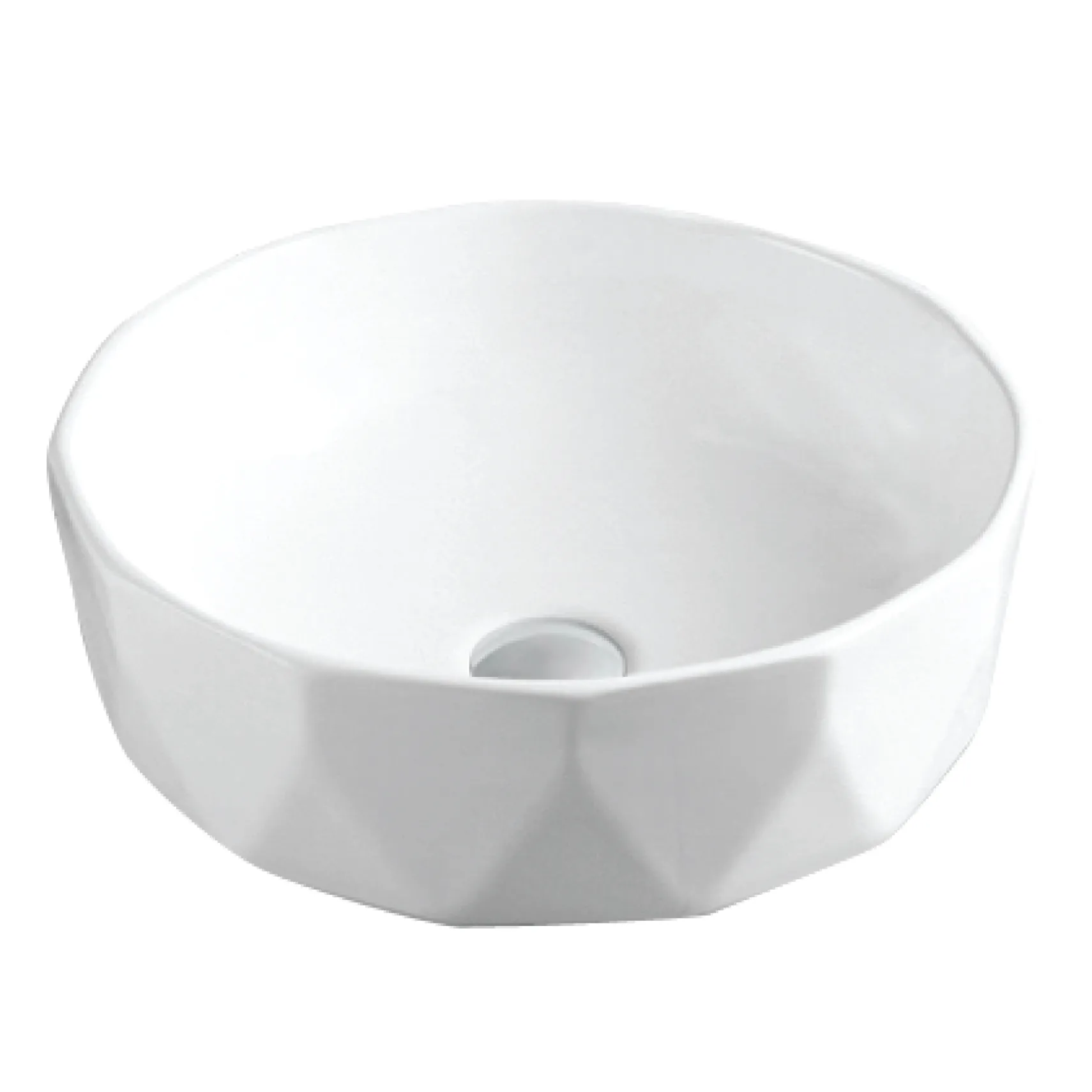 Karran Valera 16.5" x 16.5" x 4.5" Round Vessel Vitreous China ADA Bathroom Sink, White, VC-422-WH