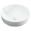 Karran Valera 16.125" x 16.125" x 4.25" Round Vessel Vitreous China ADA Bathroom Sink, White, VC-425-WH