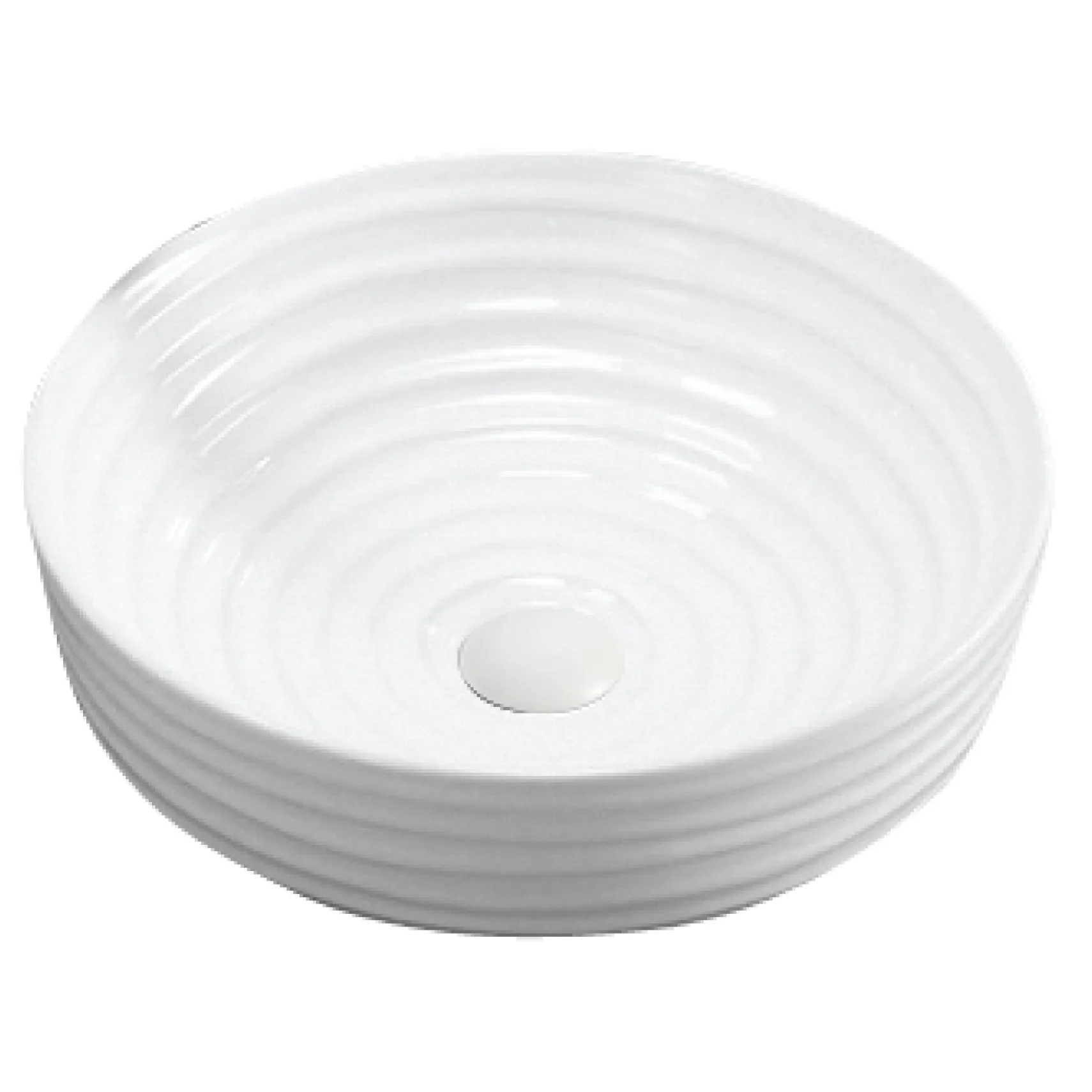 Karran Valera 16.125" x 16.125" x 4.25" Round Vessel Vitreous China ADA Bathroom Sink, White, VC-425-WH