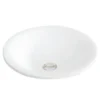 Karran Valera 17.75" x 17.75" x 3.5" Round Vessel Vitreous China ADA Bathroom Sink, White, VC-203-WH