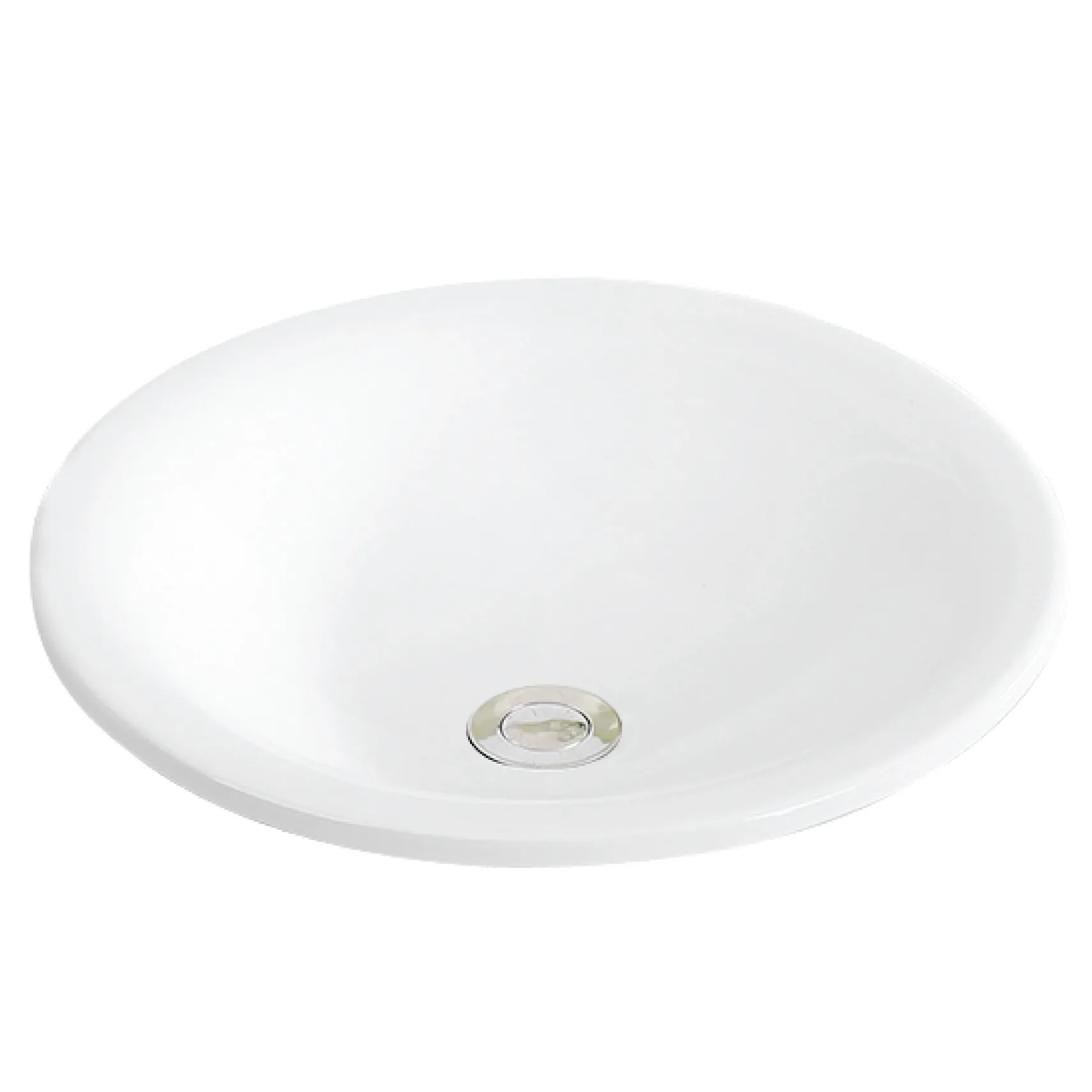 Karran Valera 17.75" x 17.75" x 3.5" Round Vessel Vitreous China ADA Bathroom Sink, White, VC-203-WH