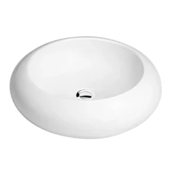 Karran Valera 19.5" x 19.5" x 4.25" Round Vessel Vitreous China ADA Bathroom Sink, White, VC-426-WH