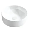Karran Valera 16" x 16" x 4.5" Round Vessel Vitreous China ADA Bathroom Sink, White, VC-421-WH