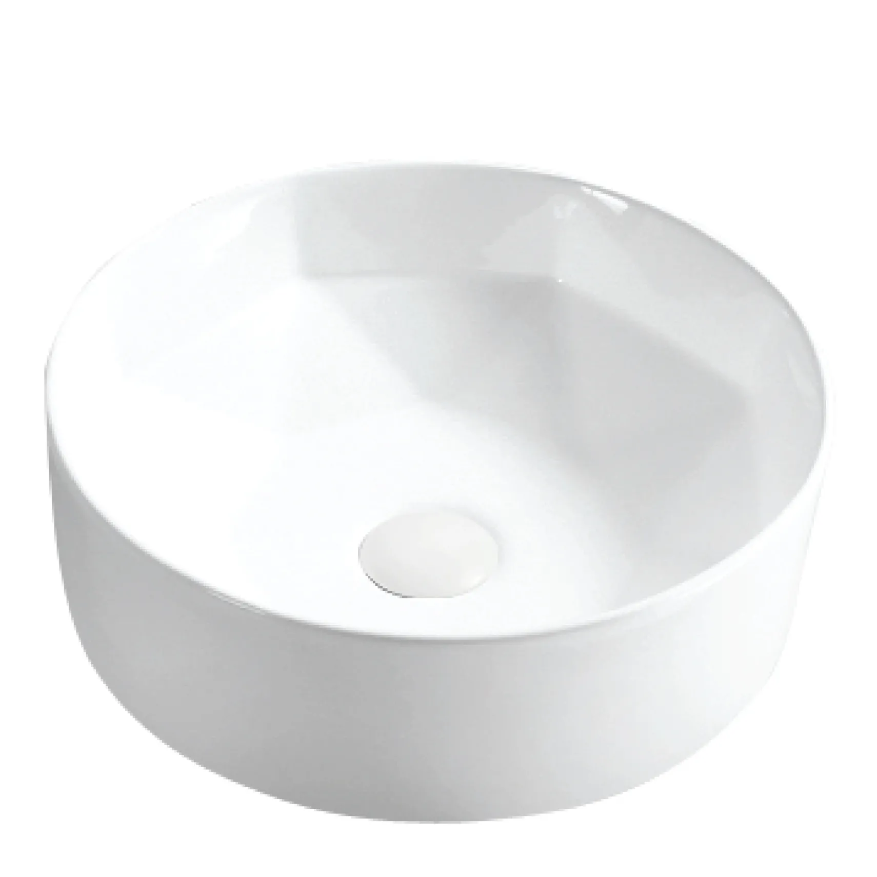 Karran Valera 16" x 16" x 4.5" Round Vessel Vitreous China ADA Bathroom Sink, White, VC-421-WH