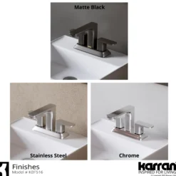 Karran Venda 1.2 GPM Double Lever Handle Lead-free Brass ADA Bathroom Faucet, Centerset, Chrome, KBF516C