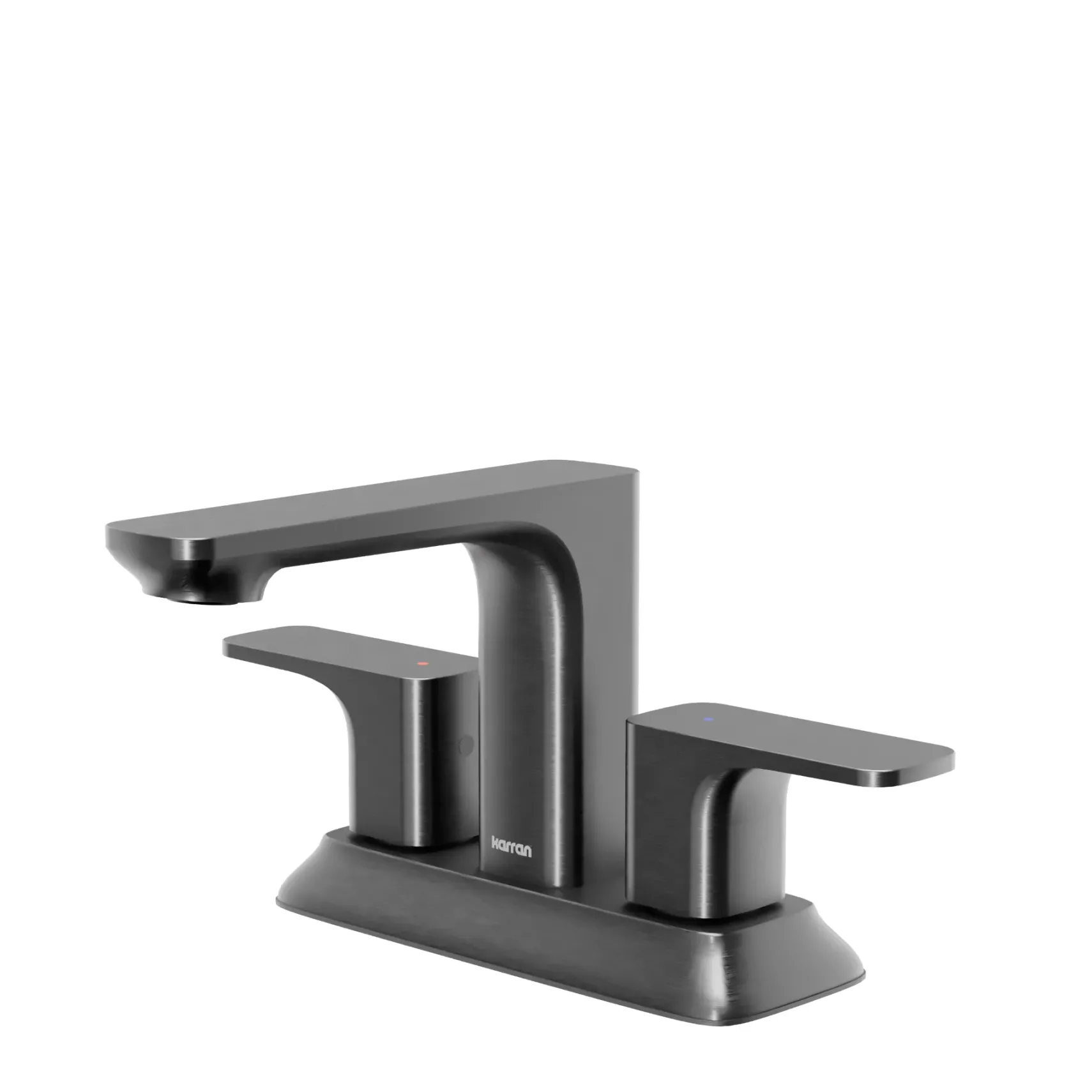 Karran Venda 1.2 GPM Double Lever Handle Lead-free Brass ADA Bathroom Faucet, Centerset, Gunmetal Grey, KBF516GG