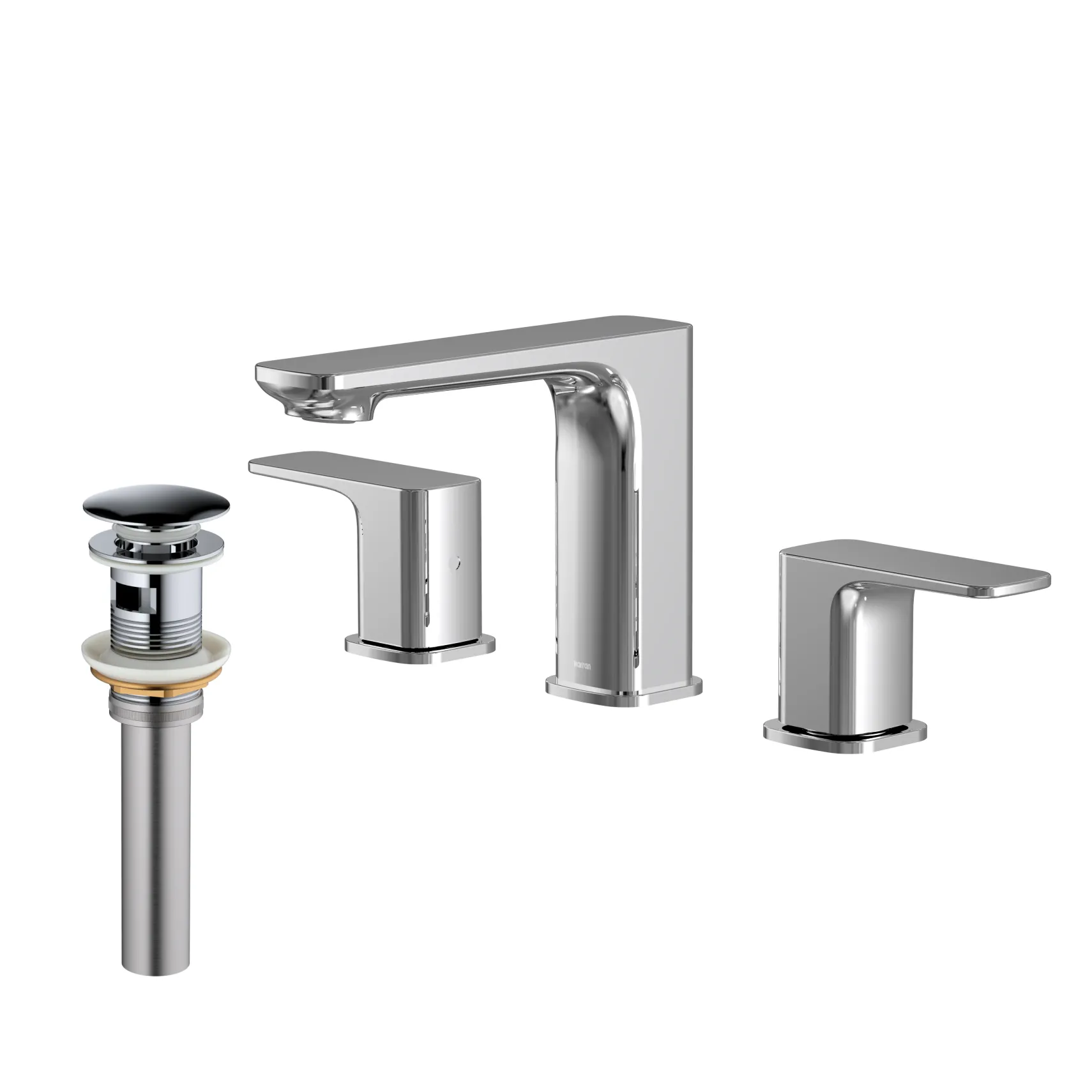 Karran Venda 1.2 GPM Double Lever Handle Lead-free Brass ADA Bathroom Faucet, Widespread, Chrome, KBF514C