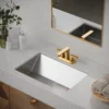 Karran Venda 1.2 GPM Double Lever Handle Lead-free Brass ADA Bathroom Faucet, Centerset, Gold, KBF516G