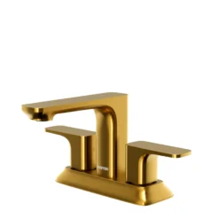 Karran Venda 1.2 GPM Double Lever Handle Lead-free Brass ADA Bathroom Faucet, Centerset, Gold, KBF516G