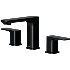 Karran Venda 1.2 GPM Double Lever Handle Lead-free Brass ADA Bathroom Faucet, Widespread, Matte Black, KBF514MB